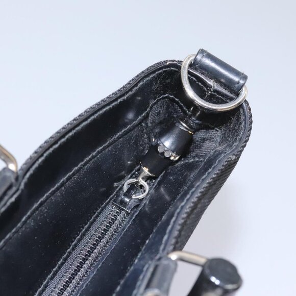 GUCCI Bamboo Hand Bag Canvas 2way Black 000 1705 0588 Auth ep7659 - Picture 9 of 16